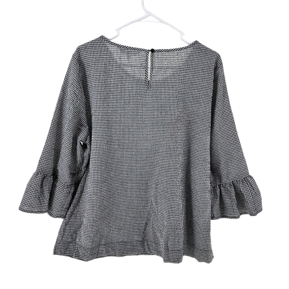 Down East Women's Embroidered Floral Gingham Blouse - XL - Picture 5 of 6